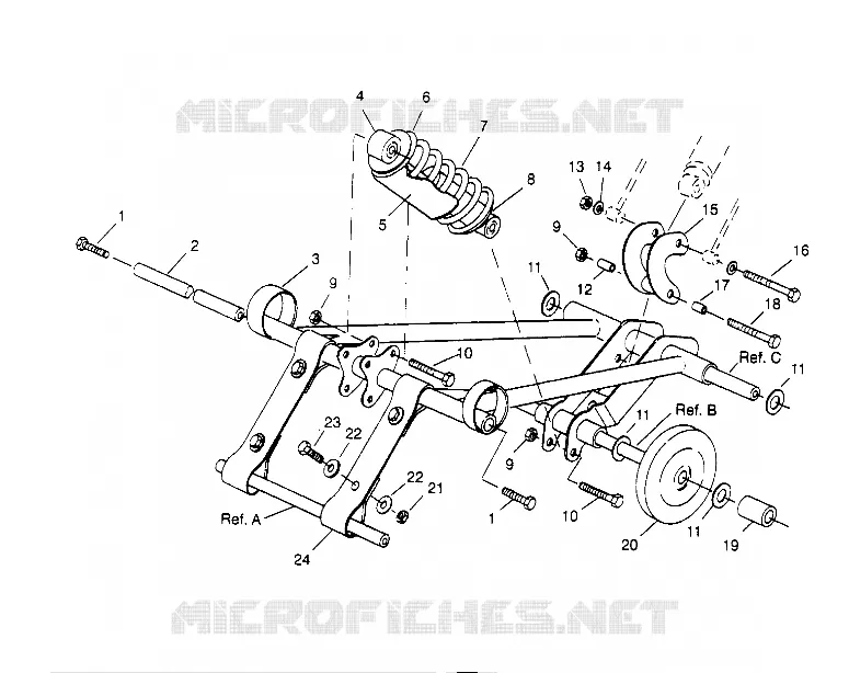 BRAS DE SUSPENSION AVANT 440 0952760, 440 SKS 0952560,  AND EUROPEAN 440 S (4929032903B013)