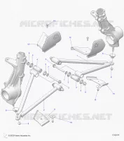 SUSPENSION, A-ARM AND SUPPORT MOUNTING