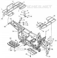 PARE CHOCS / PORTE PAQUET MOUNTING MAGNUM 2X4 W97AA42A (4940704070A007)