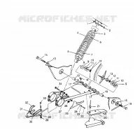 BRAS OSCILLANT ET AMORTISSEUR ARRIERE Sportsman 4x4 W958040 (4930403040C003)