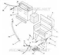 SUPPORT BATTERIE ASSEMBLY 500 EFI / 0930674 and  500 EFI SKS / 0930574 (4922962296028A)