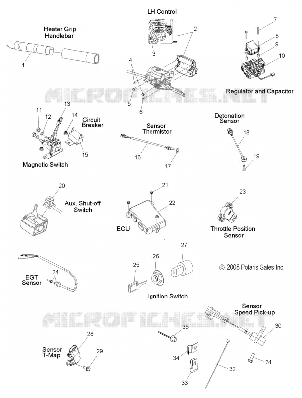 BOUTONS, CAPTEURS and COMPONENTS