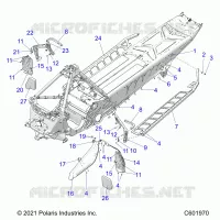 CHASSIS, PROTECTION D'EMBRAYAGE, FOOTRESTS, AND RUNNING BOARDS