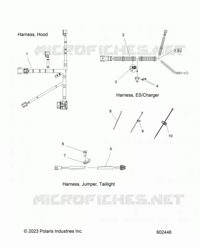 ELECTRICITE, HARNESS, HOOD, E.S. START, TAILLIGHT