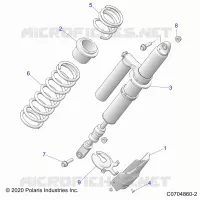 SUSPENSION, REAR SUPPORT AMORTISSEUR 