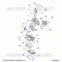 ENGINE, CRANKCASE AND VILEBREQUIN