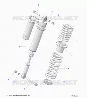 SUSPENSION, REAR SUPPORT AMORTISSEUR 