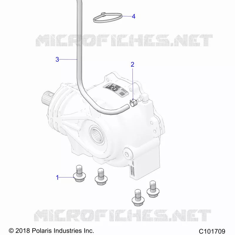 SYSTÃˆME DE TRANSMISSION, GEARCASE MOUNTING, FRONT