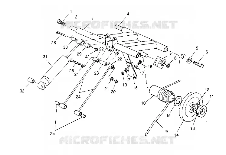 BRAS DE SUSPENSION ARRIERE 440 0952760, 440 SKS 0952560,  AND EUROPEAN 440 SK (4929032903B014)