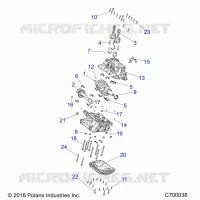 ENGINE, CRANKCASE AND VILEBREQUIN