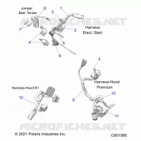 ELECTRICITE, WIRE HARNESS, HOOD, ELEC. START