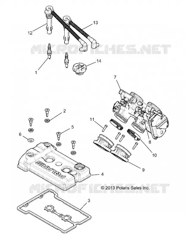 ENGINE, THROTTLE BODY AND COUVERCLE SOUPAPE