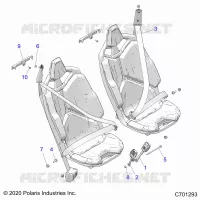 SIEGE BELT MOUNTING, FRONT, STANDARD