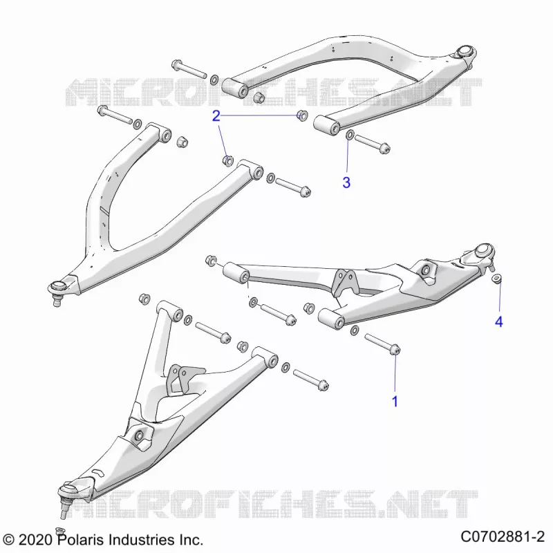 SUSPENSION AVANT CONTROL ARMS MOUNTING