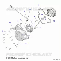 ENGINE, STATOR AND VOLANT MOTEUR