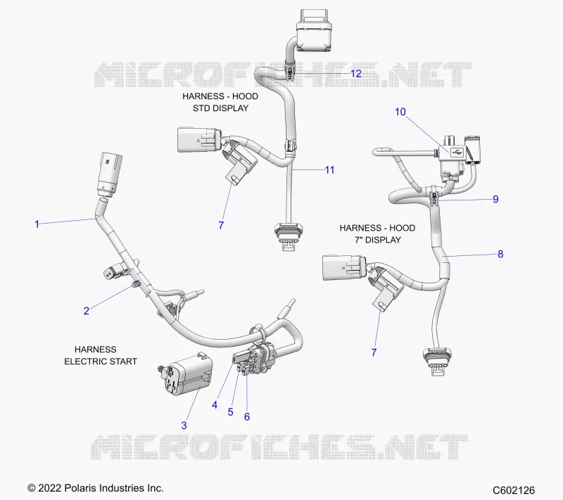 ELECTRICITE, WIRE HARNESS, HOOD, ELECTRIC START