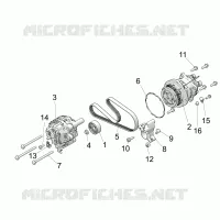ENGINE, ALTERNATEUR AND COMPRESSOR