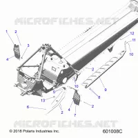 CHASSIS, PROTECTION D'EMBRAYAGE, FOOTRESTS, AND RUNNING BOARDS