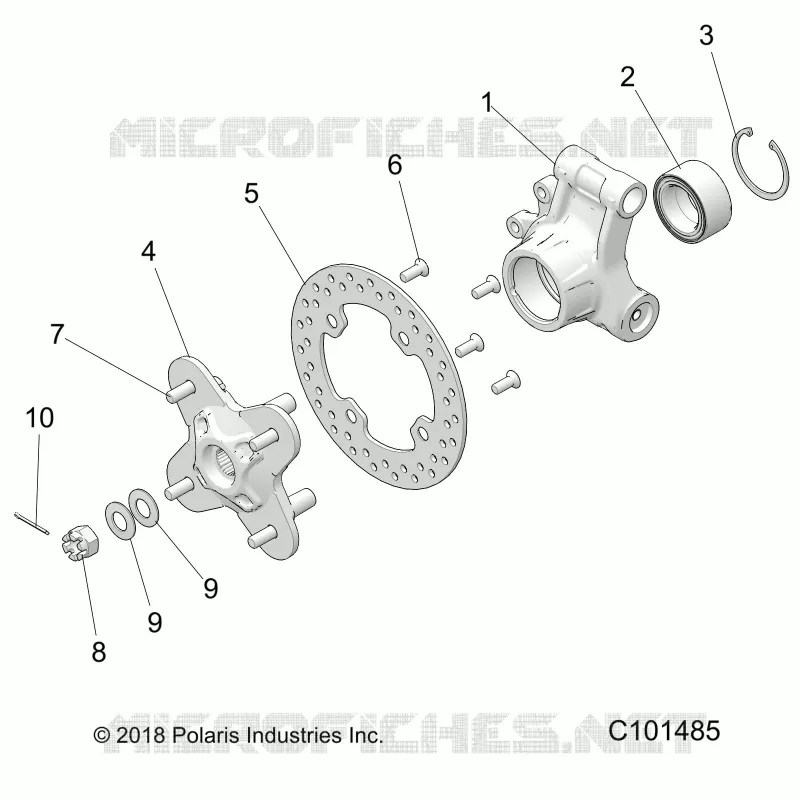 SUSPENSION ARRIERE HUB AND BEARING CARRIER