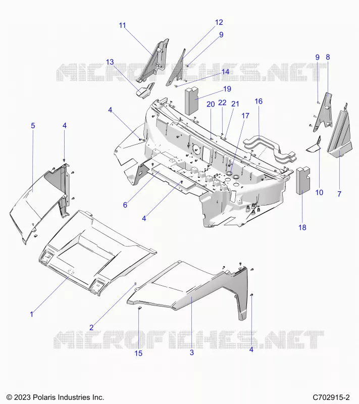 CAPOT, LINER, FRONT FENDERS, A PILLARS