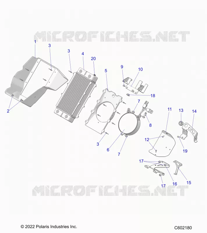MOTEUR, RADIATOR MOUNTING