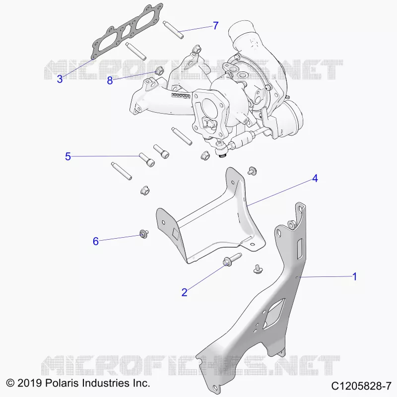 ENGINE, TURBO CHARGER MOUNTING