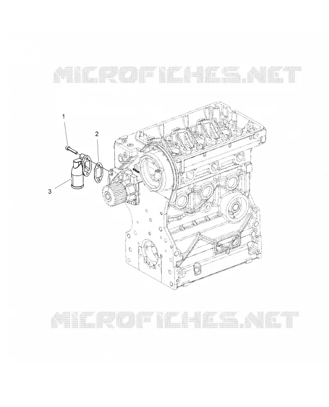 MOTEUR, ADMISSION D'EAU FLANGE