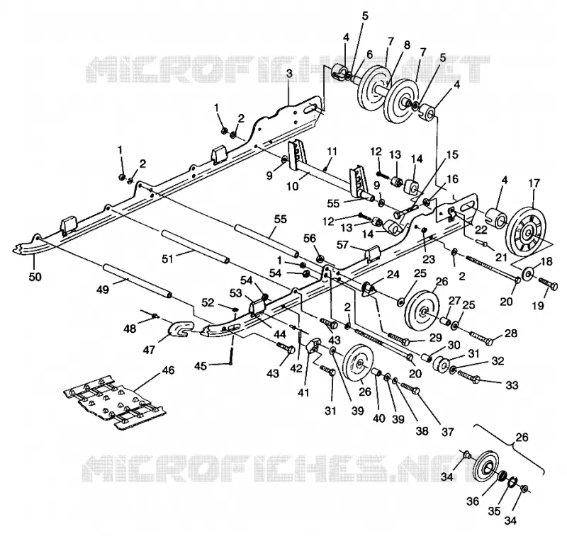 SUSPENSION  440 XCR 0961660 (4932113211B011)