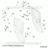 PORTES, REAR, MOUNTING