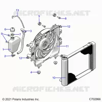 ENGINE, SYSTÃˆME DE REFROIDISSEMENT, RADIATOR, FAN & OVERFLOW BOTTLE