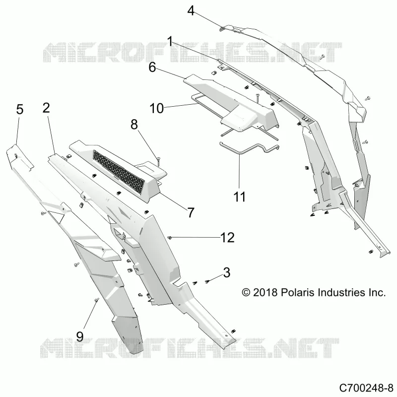 CARROSSERIE ARRIERE FENDERS AND BEZELS- Z22NAE99FK/NK (C700248-8)