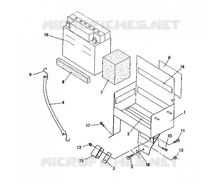 SUPPORT BATTERIE 500 SP/500 SKS (4921262126016A)