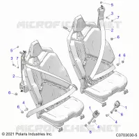 SIEGE BELT MOUNTING, REAR, STANDARD