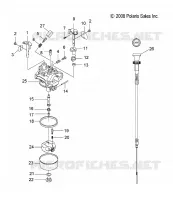 MOTEUR, CARBURATEUR AND CHOKE CABLE