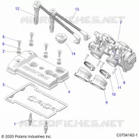 ENGINE, THROTTLE BODY AND COUVERCLE SOUPAPE