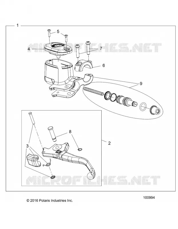 FREIN AVANT BRAKE LEVER AND MASTER CYLINDER