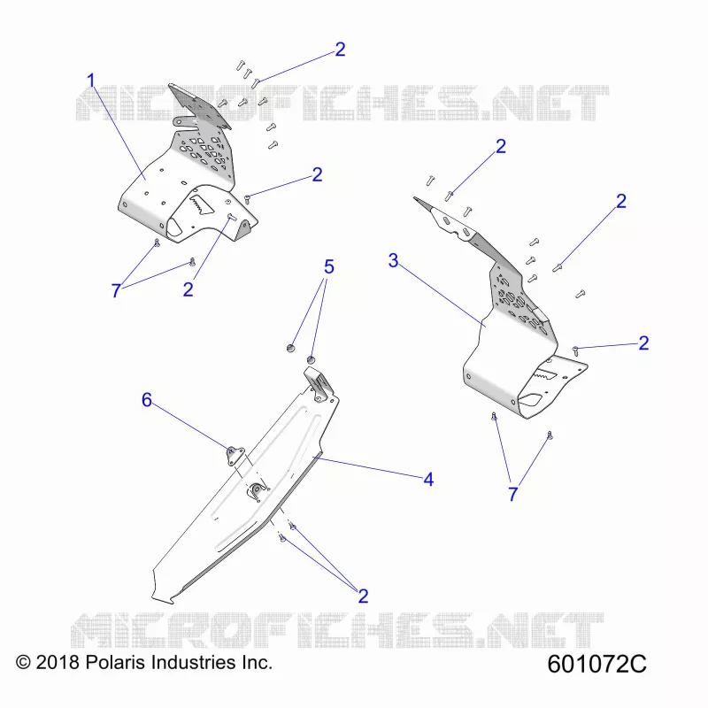 CHASSIS, PROTECTION D'EMBRAYAGE AND FOOTRESTS