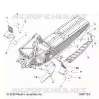 CHASSIS, PROTECTION D'EMBRAYAGE/FOOTRESTS/RUNNING BOARDS