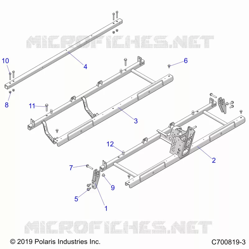 CHASSIS, SIEGE SUPPORTS