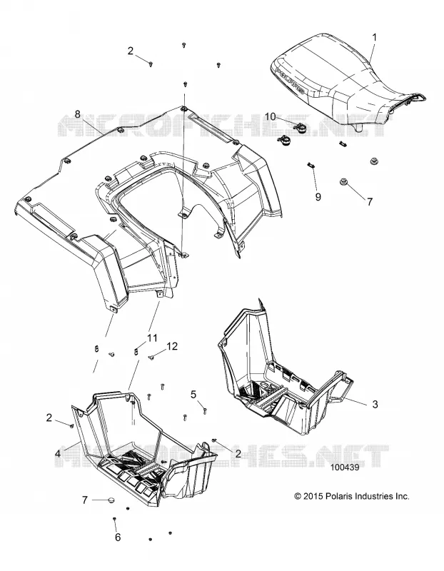 CARROSSERIE ARRIERE CAB, SEAT AND FOOTWELLS