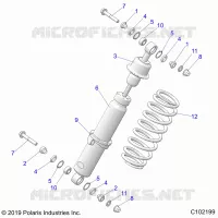 SUSPENSION, AMORTISSEUR AVANT