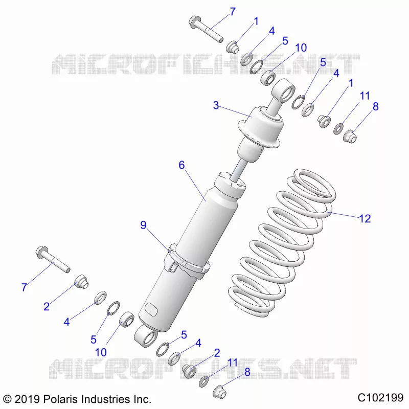 SUSPENSION, AMORTISSEUR AVANT