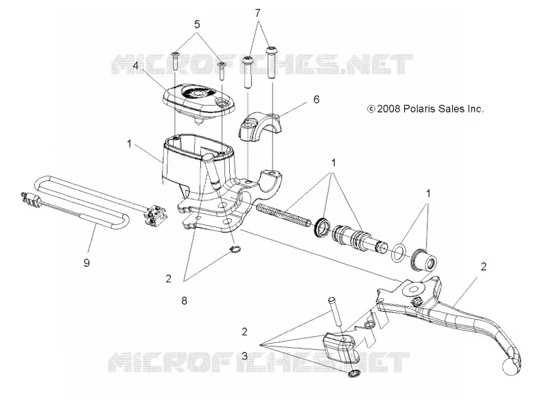 FREIN AVANT BRAKE LEVER AND MASTER CYLINDER