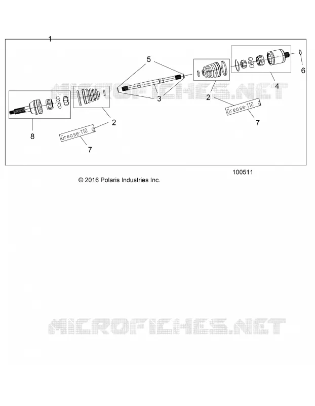 SYSTEME DE TRANSMISSION, HALF SHAFT, REAR