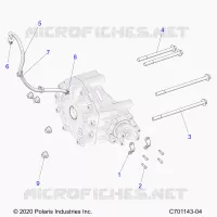 SYSTÃˆME DE TRANSMISSION, GEARCASE, REAR, MOUNTING