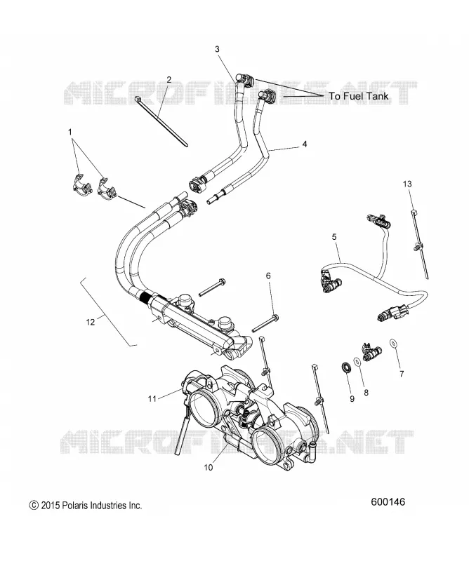 FUEL SYSTEM, RAIL, LINES AND CORPS DE PAPILON