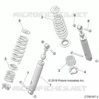 SUSPENSION, REAR SUPPORT AMORTISSEUR 