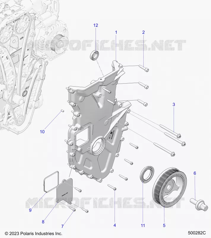 MOTEUR, FRONT COVER ASSEMBLY