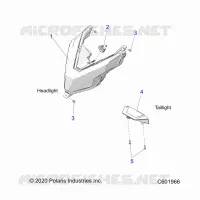 ELECTRICITE, HEADLIGHT AND TAILLIGHT