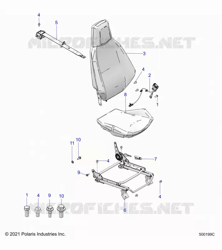 SIEGE (DRIVER) AND SEAT BELT MOUNTING